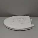 Elongated Toilet Seat Slow Close, Quiet Toilet Seat Cover with Never Loosen Durable Toilet Seat Lid Easy to Install & Clean, Polypropylene (PP), White