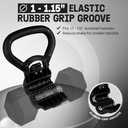 Yes4All Kettlebells Grip, Dumbbell Grip Handle, Convert Dumbbells into Kettlebell for Home Gym, Kettlebell for Weights Plate (A. Full Black Upgraded)