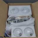 AMARTIZ Modern Wall Sconce Set of 2 Mid Century Black Gold Wall Lamp with 2 Milk Glass Shade U-Shape Linear Wall Light for Bedside Dining Room Bathroom