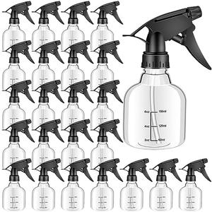 Worldity 10 Pcs Empty Plastic Spray Bottles - 8oz, Mini Refillable Bottles for Cleaning, Hair, Plant & Kitchen Use