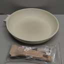 CAROTE Non Stick Frying Pan Skillet, Omelet Pan, Healthy Non Toxic Granite Chef Pan, Induction Compatible Egg Frying Pan with Heat-Resistant Handle, PFOA-Free,Cream White, 10"