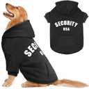 Dog Sweaters for Large Dogs,Security Dog Hoodie Warm Cozy Brushed Fleece Interior Pet Clothes Sweatshirt with Pocket Hoodie for Large Dogs(L)