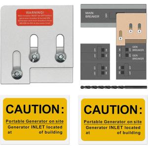 Generator Interlock Kit Suitable for Square D QO or Homeline 150 or 200 amp Panels, 1 3/8 Inches Spacing Between The Main and Generator Breaker, Professional Generator Interlock Kit