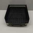 SNTD Dish Drying Rack - Large Dish Racks for Kitchen Counter, Expandable Dish Drainers with Cutlery Holder Stainless Steel Rustproof, Black