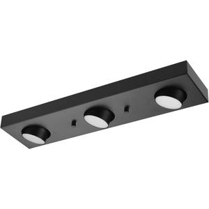 Globe Electric 3-Light Integrated LED Track Lighting, Matte Black, Adjustable Heads, Dimmable, 59941