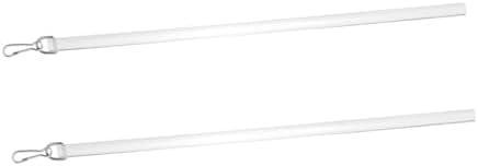 Cabilock 2pcs Transparent Acrylic Drapery Wand for Easy Curtain Opening and Closing Blind Rod Handle Versatile Replacement Parts for Blinds and Drapes, 17 inch