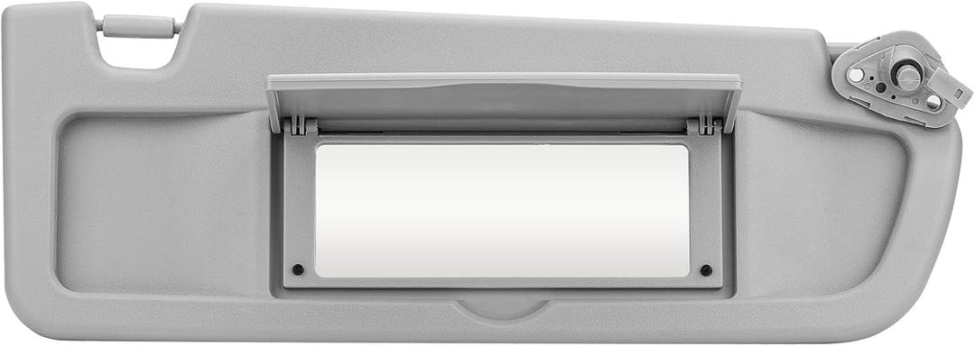 Right Passenger Side Gray Sun Visor Fit for Honda 2006-2011 Civic EX LX Sedan SI Coupe, Sunvisor Replacement for 83230-SNA-A01ZA, with Makeup Mirror and Without Light