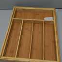 Utoplike Bamboo Cutlery Tray Silverware, Drawer Dividers for Kitchen Utensils, Flatware Tray Drawer Insert for knives, Gadgets and Garage Tools, Office Supplies (Small, Natural)