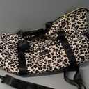 Expandable Travel Duffle Bags Weekender Overnight Bags for Women Men Hospital Bag for Women Labor Delivery with Toiletry Bag Waterproof, Leopard