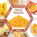 MicCai Yellow Natural Beeswax Pellets 5LB, Organic Beeswax, Beeswax for Candle Making, Body, Skin Care DIY, Lip Balm, Soap and Lotion Making Supplies
