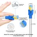 Cat 8 Ethernet Cable 15 ft, 26AWG 40Gbps 2000Mhz Ultra Speed Cat8 LAN Network Cable Patch Cord with Gold Plated RJ45 Connector, Weatherproof UV Resistant for Router/Modem/Gaming/PC/Switch