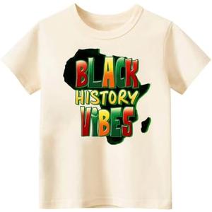 Juneteenth Shirts for Kids Todder Boys Girls, African American History Shirts 1865 Peace Love Tees 2-8T