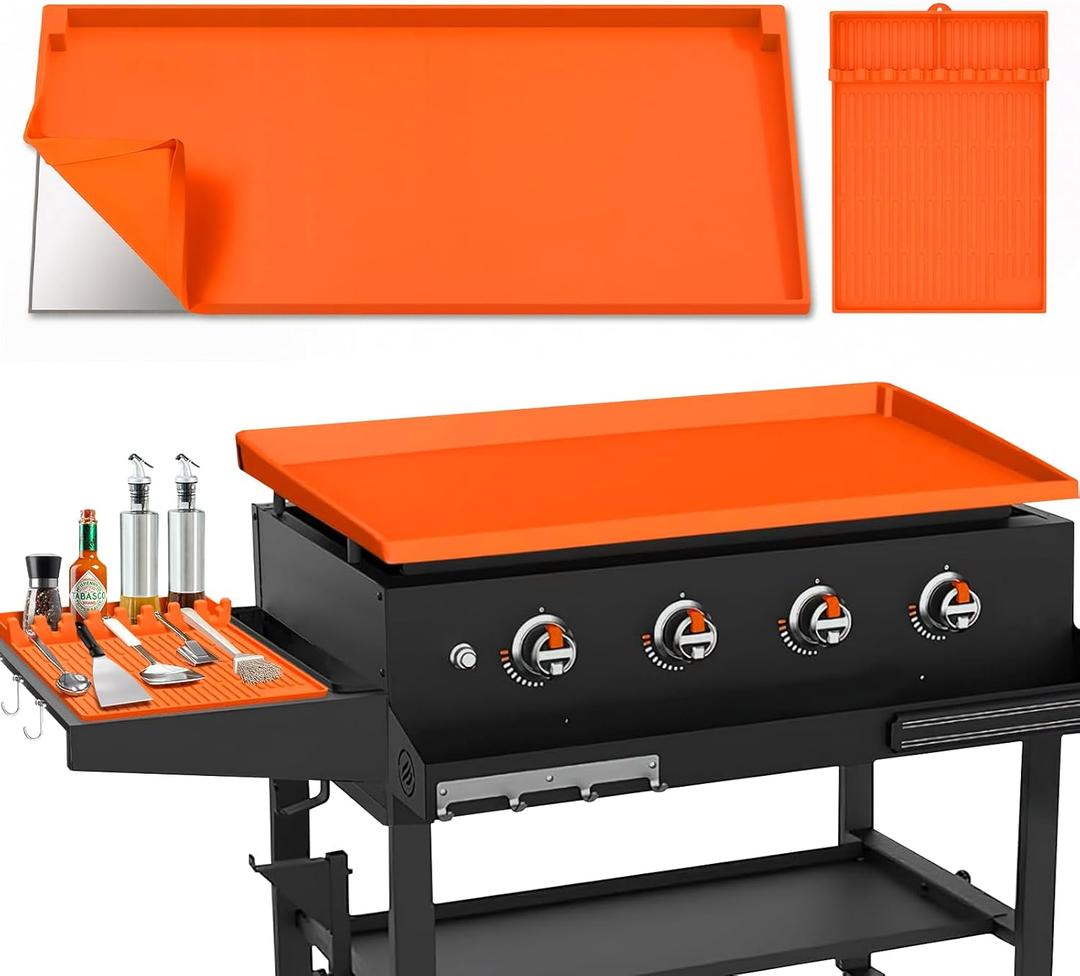 36" Blackstone Silicone Griddle Cover and 16" Blackstone Griddle Accessories | Comprehensive Protection | Thick & Durable | Reusable & Premium Food-Grade Silicone Grill Mat | from Dirt & Rust