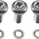 5PCS Screws Chrome Front Disc Brake Rotor TORX Bolts Fit for Harley davidson Touring Dyna Softail Sportster Street Glide with Cast Wheels OEM #43655