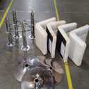 Sweetcrispy Bar Stools Set of 2, Armless PU Leather Adjustable Swivel Barstools, Hydraulic Kitchen Counter Height Thickened Seat Cushion Square Island Countertop Chairs with Back, White