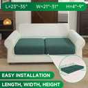 OHSIO Couch Cushion Covers for Sectional Sofa, Stretch Soft Sofa Slipcovers Washable Wear-Resistant Universal Furniture Protector for Living Room(2 Seaters Covers, Green)