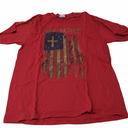 One Nation Under God Patriotic American Flag T-Shirt for Women Men Red  M