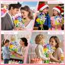 Valentine's Day Gifts Party Favor 24Pcs Gifts Flowers Bouquet Botanical Building Block Sets Home Plant Decor Birthday Gifts for Adults Women Boys Girls 8-12+