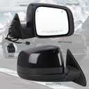 Right Passenger Side Mirror Compatible With 2011-2021 Jeep Grand Cherokee 2022 Jeep Grand Cherokee WK With Manual Folding Power Glass Heated Black Replace#5SG18AXRAF(5Pins)