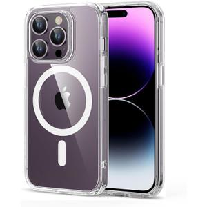 ESR for iPhone 14 Pro Max Case, Compatible with MagSafe, Shockproof Military-Grade Protection, Scratch-Resistant Back, Magnetic Phone Case for iPhone 14 Pro Max, Classic Hybrid Case, Clear