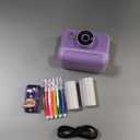 Kids Camera Instant Print, Christmas Birthday Gifts for Girls and Boys, 1080P HD Video Digital Kids Camera with 32G Card, Toddler Camera for 3-12 Years Old, Purple