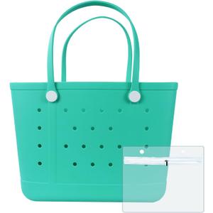 Juyeesm X Large Beach Bag, Oversized Rubber Beach Bag, Washable Open Tote Bag Durable Tote Travel Bags