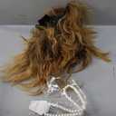 80s Women Rock Diva Costume Wig with Necklace and Earring for Women Big Hair Blonde 70s 80s Rocker Mullet Wigs Glam Punk Rock Rockstar Cosplay Wig for Halloween Party (Blonde)