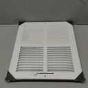 12x10 Supply Air Vent Cover 2-Way Grille for Wall or Ceiling Duct Opening - Flat Stamped Face Air Diffuser by HVAC Premium - White - Overall Size: 13.75" x 11.75"
