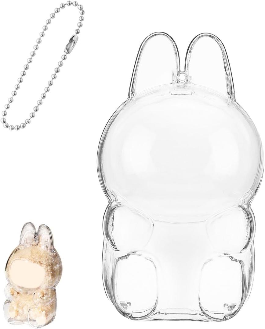 Aerbee Protective Case for LABUBU, Thickening Figures Storage Bag for Dolls, Keychain Bag for Figure, Portable Closure Dustproof Collectibles Case for Figures (Sitting)