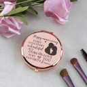 2 x Happy Anniversary Romantic Gifts for Her Rose Gold Compact Mirror Best Romantic Anniversary Marriage Gift for Girlfriend Happy Anniversary Wedding Gifts for Wife