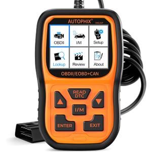 AUTOPHIX OM126P OBD2 Scanner, Check Engine Light Code Reader, Car Code Scanner for Automotive Diagnostic, Read & Clear Fault Code, Pass Smog Test, Live Data, for All US Cars After 1996 (Orange)