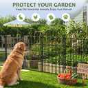 No Dig Garden Fence with Gate, Outdoor Dog Fence for Yard, 34in, 10Panels