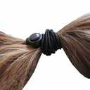 1-Up One-Handed Hair Tie (Black Double Loop) 3-pack