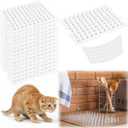 15 Pack Cat Deterrent Mat for Counters 6 x 8 Inch Cat Repellent Mat with Spike Pet Training Pads Keep Cats Off Countertops Bed Sofa Window Indoor