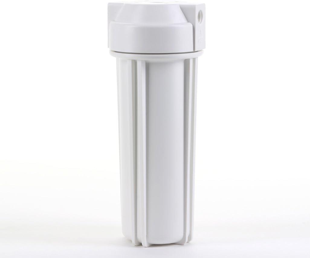 Hydronix HF4-10WHWH38 Water Filter Housing 10" RO, Whole House, Hydroponics - 3/8" Ports, Double O-Ring, White