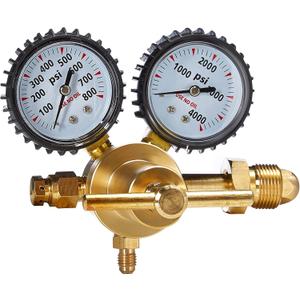 SPARC Premium Nitrogen + Inert Gas Regulator 0-600PSI CGA 580 Inlet, 1/4" SAE Flare Output LIFETIME USA