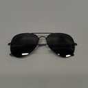 livho Sunglasses for Men Women Aviator Polarized Metal Mirror UV 400 Lens Protection (Black Grey)