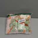 FRAMICS Farmhouse Linen Kitchen Curtains 24 Inch Length Orange Striped Short Curtain for Windows Boho Crochet Small Window Curtains for Kitchen Rod Pocket Tier Curtain for Bathroom, Cafe, 2 Panels