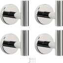 NearMoon Bath Towel Hooks- SUS 304 Stainless Steel Robe Hook Holder, Heavy Duty Coat Hook for Bathroom Livingroom Hotel Kitchen Garage, Wall Mounted (Chrome Finish, 4 Pack)