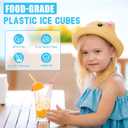 300 PCS Reusable Ice Cube for Drink, Refreezable Plastic ice Cubes Without Diluting BPA Free, Large Pack With Bag, Suitable for Whiskey Coffee Bars Ice Baths Camping, Instant Cooler Packs