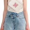 Uygafly Birthday Graduation Gifts for 5 6 7 8 9 10 11 12 13 14 15 16 Year Old Girl,Initials Fanny Pack Crossbody Bag for Girls Kids,Trendy Cute Purse Stuff - N,Cream