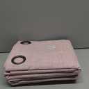 Baby Pink Linen Blackout Curtains for Nursery 95 Inch Length 2 Panels Set, Thermal Insulated Boho Total Black Out Noise Reducing Bonzer Grommets Window Curtains for Girls Bedroom, Each 52 Inch Wide