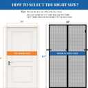 Magnetic Screen Door, Fits Door Size 36'' x 80'', Scratch-Proof Polyester, Classic Middle-Opening, Keep Annoying Creatures Out, Pet Friendly, Hands-Free Entry with Strong Magnets Auto-Closure, Black