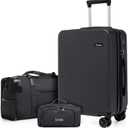 Expandable Carry on Luggage Sets,Suitcases with Detachable Wheels Hardshell 22x14x9 Airline Approved,Lightweight Luggage Set with TSA Lock,Carry on Suitcase, 3 Piece Sets