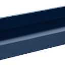 Kate and Laurel Lipton Narrow Decorative Tray; 10 x 24; Navy Blue and Silver; Chic Accent Tray for Display and Storage