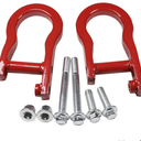 Red Front Tow Hook Kit for Chevy for Silverado 1500 2007-2018 for Silverado 1500LD 2019,for GMC for Sierra 1500 2007-2018 & Limited 2019 (Stainless Steel) Assembly WEF1802