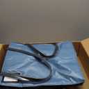 Reusable Grocery Bag On Wheels (Large, Blue) Shopping Trolley with 8 Pockets and Zipper Cover Foldable Rolling Tote, Heavy Duty Handles, Carries Up to 66 LBS