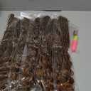 Eeanno Goddess Box Braids Crochet Hair Honey Blonde Boho Hair for Women Pre Looped Crochet Box Braids with Curly Ends (M333027, 18 Inch (Pack of 7))