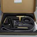 Waterfall Kitchen Faucet with Soap Dispenser: Gold Kitchen Faucet with Pull Down Sprayer 3 Modes(Waterfall/Stream/Sweep), Stainless Steel Kitchen Faucets for Sink with Deck-Plate