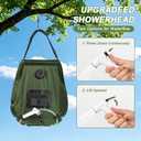 Portable Shower Tent with Shower Bag, Outdoor Privacy Shelter for Camping, Changing Room (Light Green), 47 X 47 X 74"